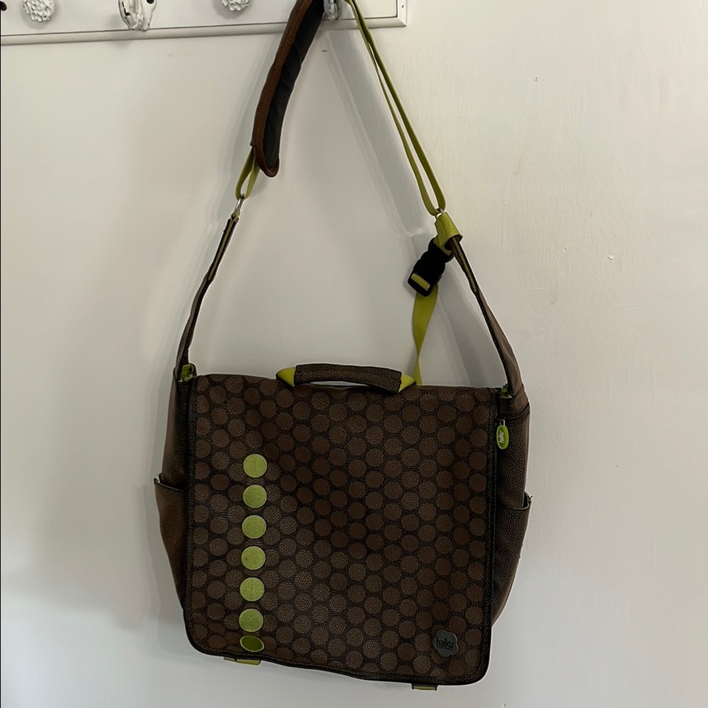 Haiku Vegan Leather Messenger Bag